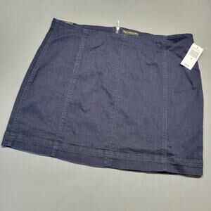 Tinseltown Blue Jean Mini Skirt NEW $39 Classic Denim Zip Womens Size 15 Juniors